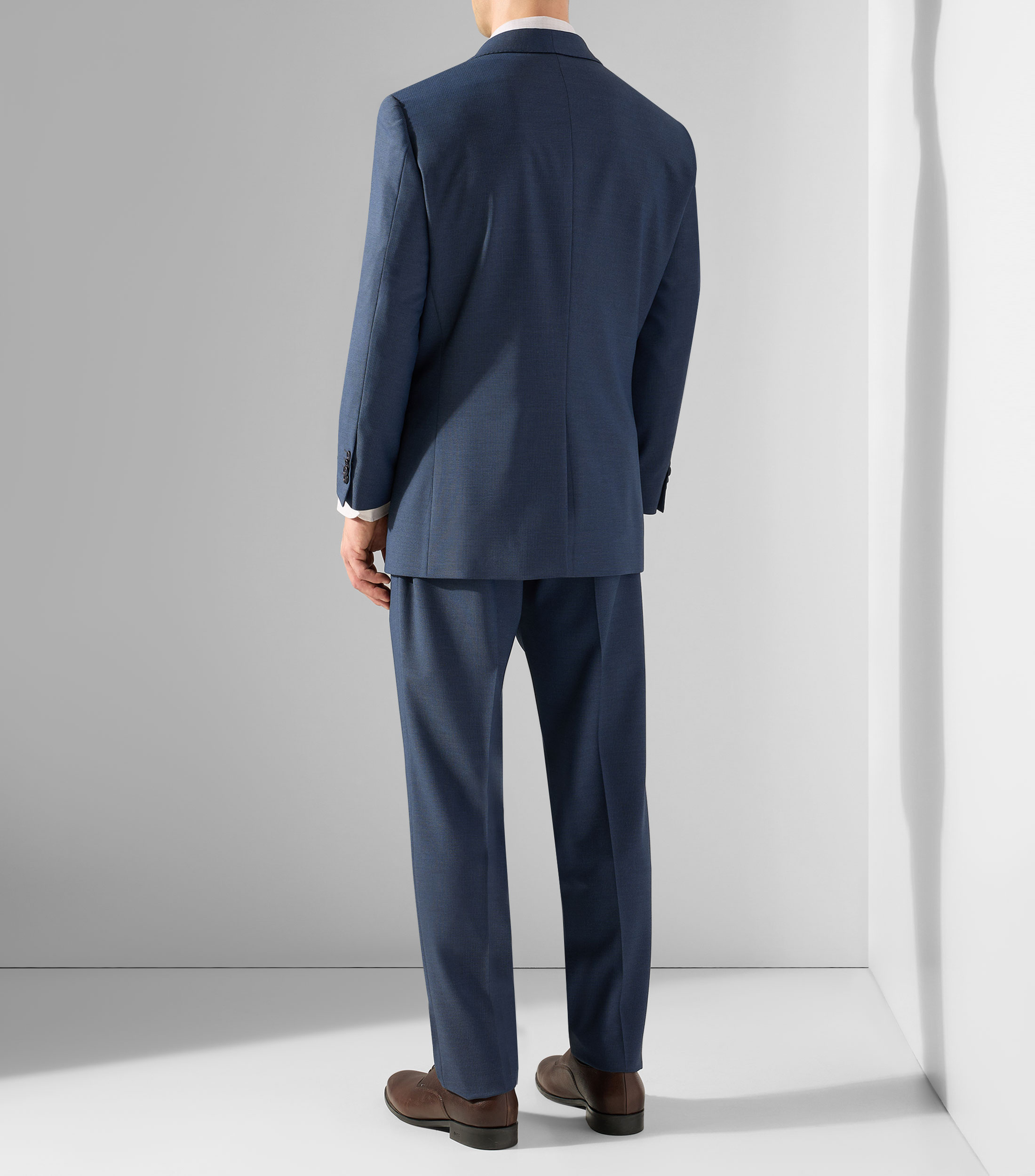 Traje de corte recto liso Hombre